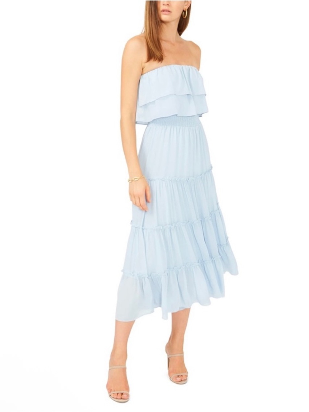 1. State Ruffle Tiered Smocked Waist Dress